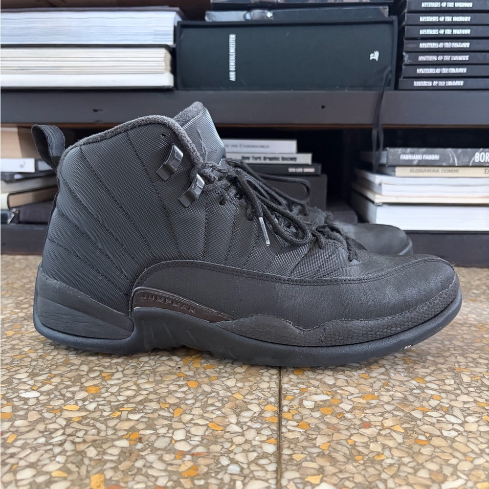 Jordan XII Winterized Boot Black and Gray High-Top Sneakers Sz US 10.5